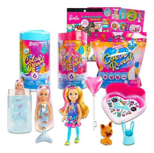 Barbie Color Reveal Doll Ultimate Play Set  Paquete De 3.