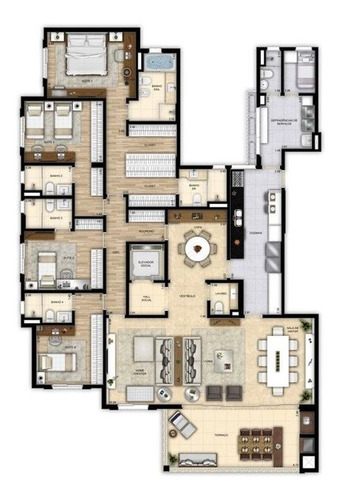 Apartamento Alto Padrão À Venda Na Vila Mariana - 267 M², 4 Suítes, Varanda, Lavabo, 5 Vagas E Depósito - 179