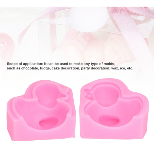 Moldes Para Fondant, 2 Unidades, Con Forma De Pato Rosa, Con