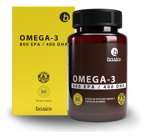 Omega 3 Basics Nutrition 800 Epa 400 Dha 60 Cápsulas