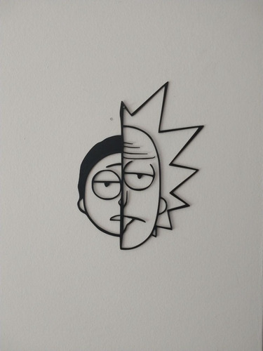 Cuadro Moderno - Rick And Morty - Media Cara