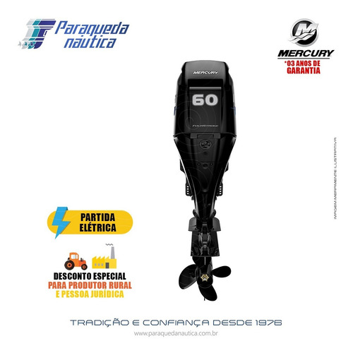 Motor De Popa Mercury 4 Tempos 60hp Elpt Efi