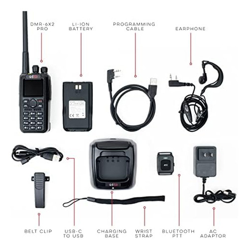Btech Dmr-6x2 Pro Dmr Y Radio Bidireccional De Doble Banda A