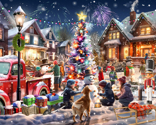 Vermont Christmas Company Snowman Contest Rompecabezas De 10