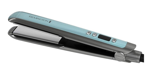 Prancha de cabelo Remington Shine Therapy prata e turquesa 110V/220V (Bivolt)