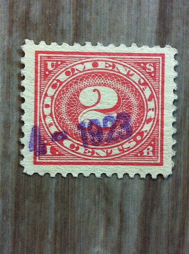 Timbre Eua Estampilla Documentar Ingresos 1917 2¢ Sellos Ex+