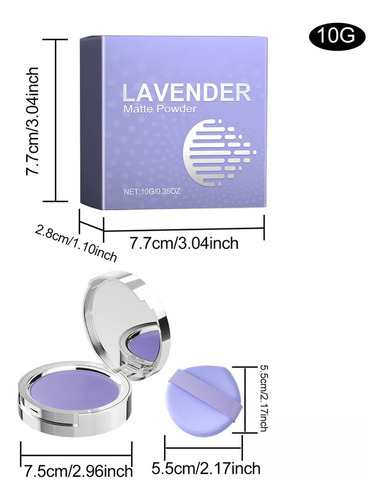 Chillab Polvo Morado,polvo Mate De Lavanda De Oil Control