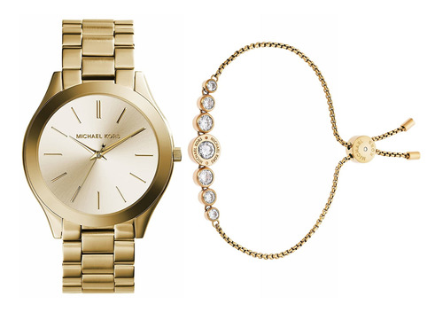 Reloj Mujer Michael Kors Cuarzo Pulso Dorado En Acero