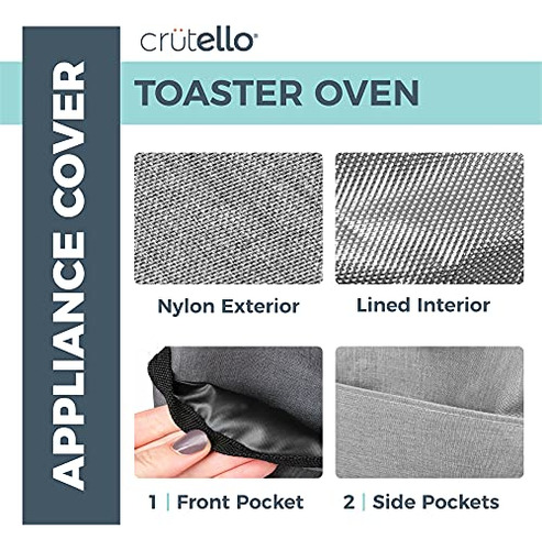 Funda Para Horno Tostador De 9 Rebanadas Crutello Con Bolsil