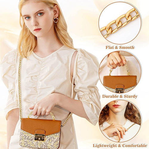 5 Correa De La Cadena De Crossbody Cadena De Oro Para Bolso