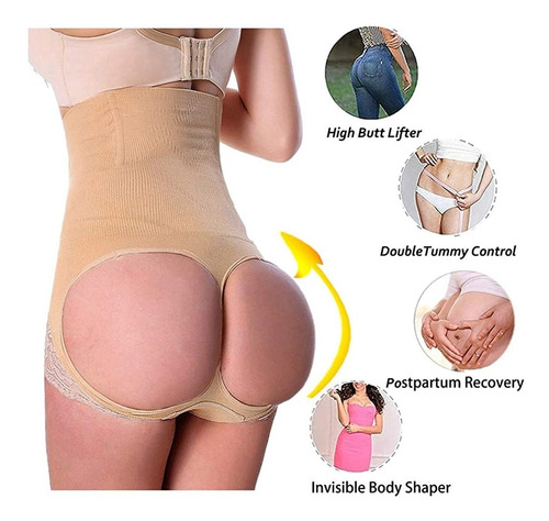 Imagen 3 de 9 de Panty Faja Invisible Calzón Levanta Glúteos Pompas Nalgas Up