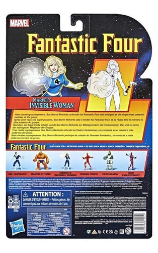 Mujer Invisible Cuatro Fantasticos Marvel Legends Hasbro