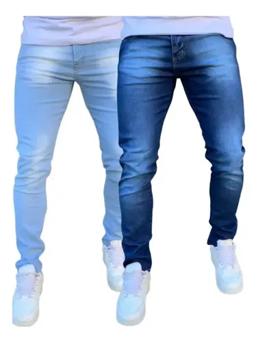 MLB 4214420731 Kit 2 Calcas Jeans Masculina Skinny Com Lycra Elastano JM