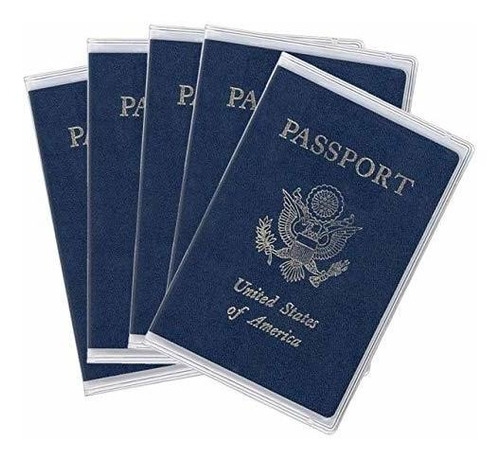 Cubierta Para Pasaporte Paquete De 5 Fundas Transparentes 