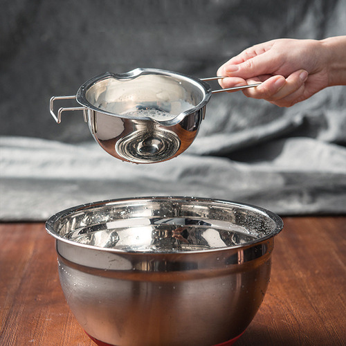 Pote Duplo De Aço Inox Para Chocolate, 400ml