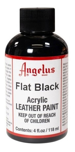 Flat Black Pintura Angelus (negro) 4 Oz