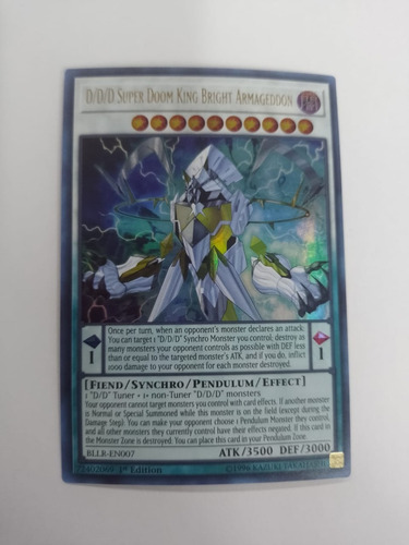 D/d/d Super Doom King Bright Armageddon Ultra Rare Yugioh (Usado)