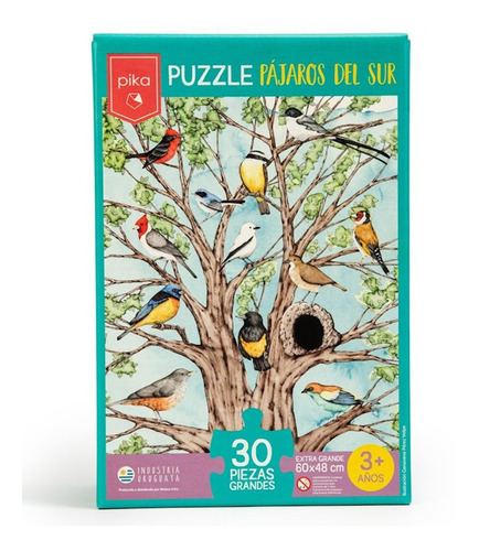 Juego Puzzle Didáctico Infantil De Encastre Niños Garageimpo Color Pajaros Del Sur