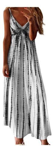 Jersey De Playa Tie-dye Maxi Boho Para Mujer, Vestido De Ver