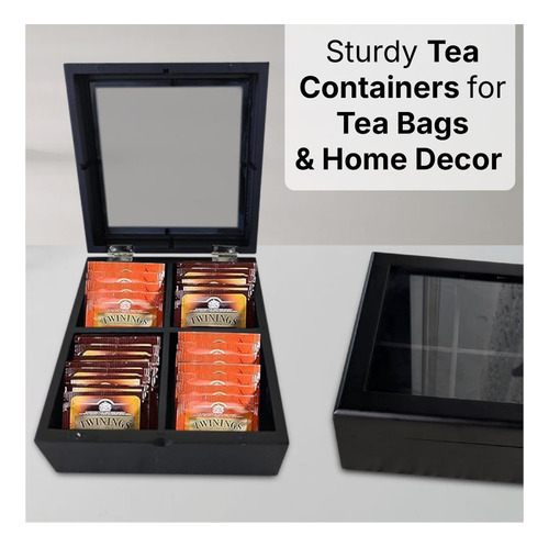 Presencehhh Wood Tea Cofre Caja De Almacenamiento De Té De Y
