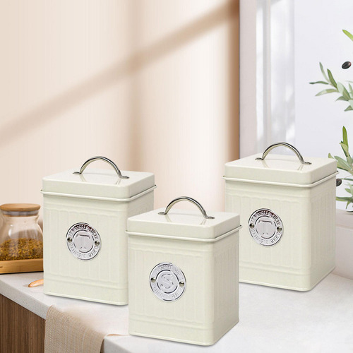 Botes De Cocina Decorativos De 3 Piezas Con Tapas Para