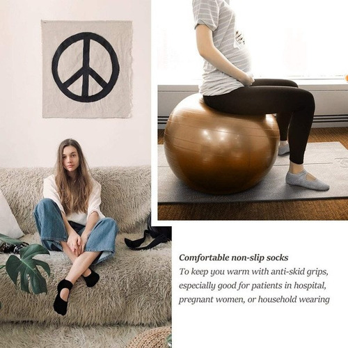 Imagen 4 de 7 de 2 Pares De Calcetines De Yoga, Antideslizantes, Pilates, Yog