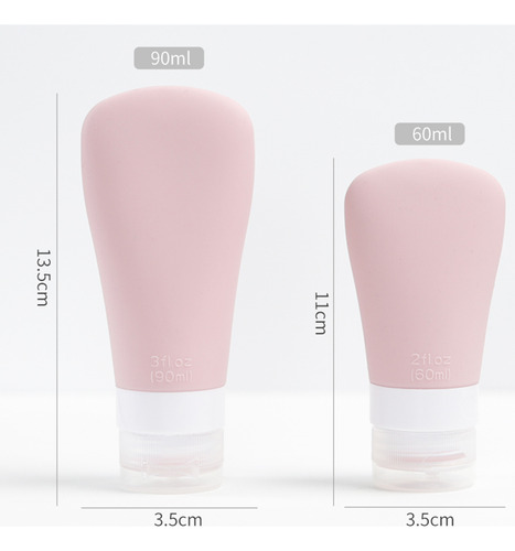 Botellas De Almacenamiento De Silicona Portátiles De 2 Pieza
