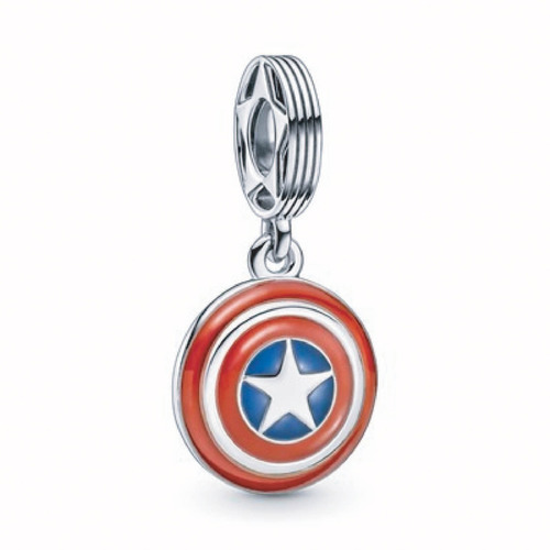 Dije O Charm Pandora Marvel Captain America Shield Original