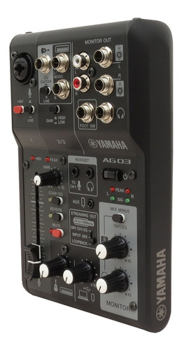 Mezcladora Consola Live Streaming 3 Ch Efectos Yamaha Ag03mk