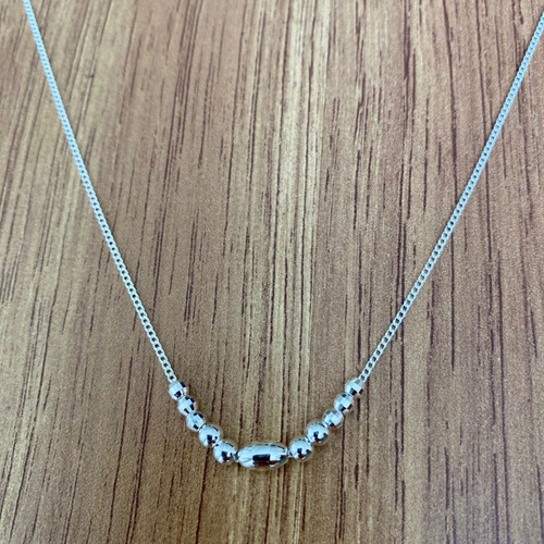 Imagen 4 de 9 de Collar Gargantilla Plata 925 Bolita Diamantada Mujer Agálea