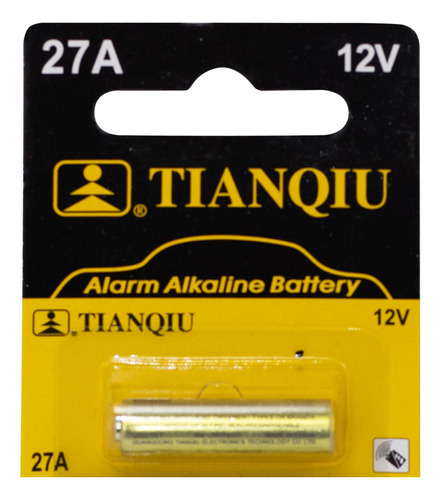 Batería Alcalina Para Alarmas 27a 12v Tianqiu Set X 5 Und