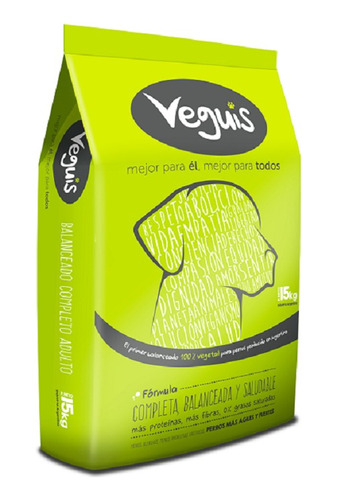 Alimento Vegano Para Perro Adulto Veguis 15 Kg