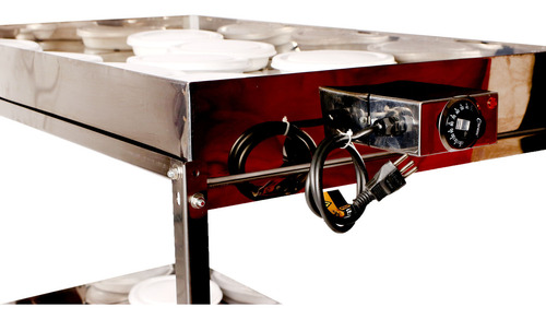 Marmiteiro Em Aço Inox 36 Marmitas 2 Bandejas- 110v Ou 220v 127v