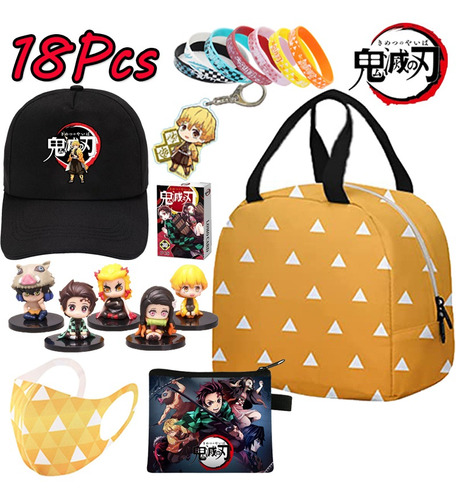 18 Bolsas De Almuerzo Kimetsu No Yaiba+monedera+figura De Ac