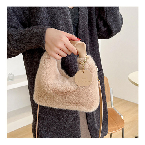 / Bolso De Mano De Felpa Suave For Mujer, Bandolera, Moda