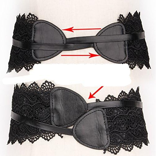 Cinturón De Encaje Toptim Para Mujer, Pajarita, De Piel Sint