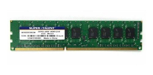 Memoria Ram Server 8gb 1x8gb Ddr3 1600 Mhz Dimm Super Talent