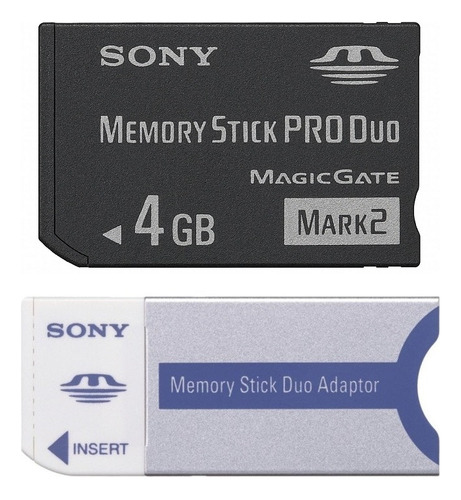 Tarjeta De Memoria Pro Duo 4gb + Adaptador Pro Duo