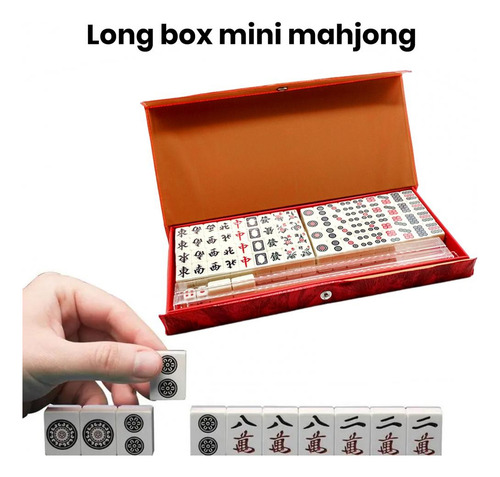 Mini Set De Mahjong Portátil Tablero De Mahjong Portátil Ak