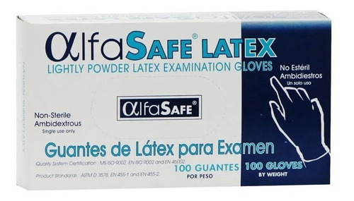Guantes De Latex Para Examen Blancos Caja X 100 Unidades