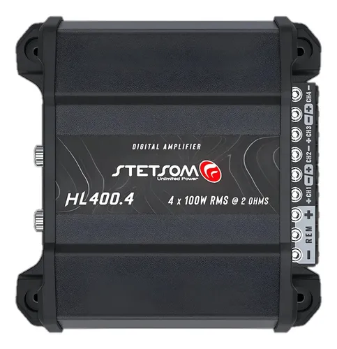 Modulo Amplificador Automotivo Stetsom Hl 4004 4 Canais 400w Preto