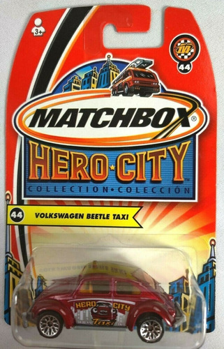 Matchbox Volkswagen Beetle Taxi Hero City #44 Fusca