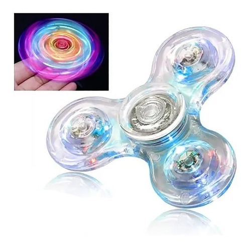 6 Fidget Spinner Descompresión Brillante Led Colores Relajan