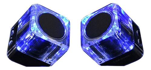 Altavoz Bluetooth Sardine B5 Crystal Case Con Luz Led
