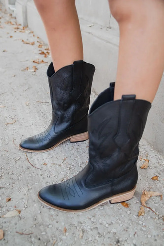 Bota Texana Mujer Alta Con Costuras,cuero,moda,1316gr | Envío gratis