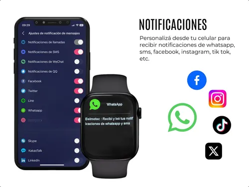 Reloj para recibir whatsapp new arrivals