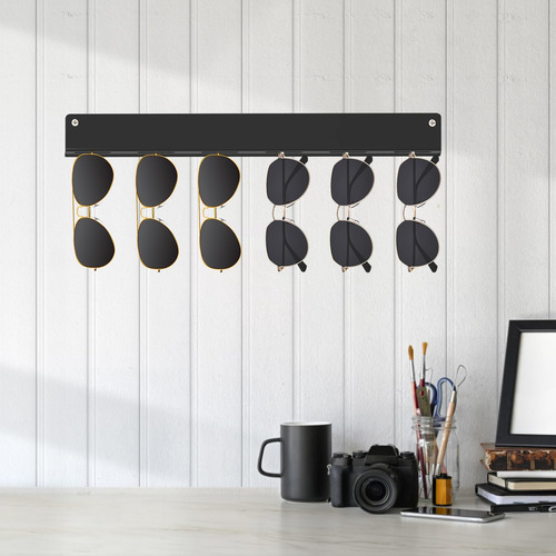 Organizador De Pared Para Lentes Bigfety Modelo Colgante 3 P Negro