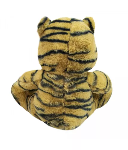 Tigre Fofinho Sentado Com Laço 23cm - Pelúcia- Safári Africa