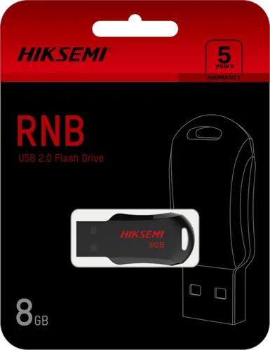 Imagen 2 del producto Pendriver Usb Flash Usb 2.0 Rnb 8gb 15-30mb/s Hiksemi 22093 Negro