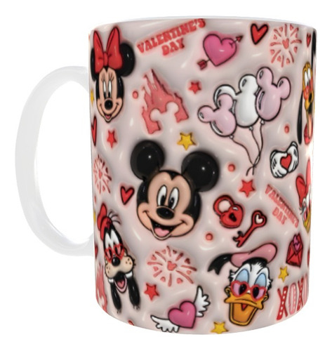 Taza Mickey Dia Enamorados Mod 02 (no Tiene Relieve La Taza)